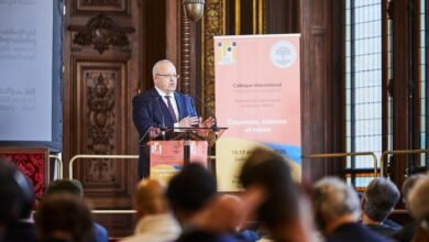 جانب من محاضرة د. الخشت فى السوربون